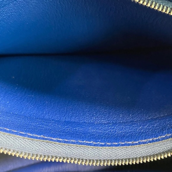 Authentic Hermes Taurillon Clemence Jypsiere 31 Crossbody Sapphire Blue - Picture 12 of 16